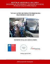 Informe Final Evaluación Impacto Programa Transporte Escolar - Portada